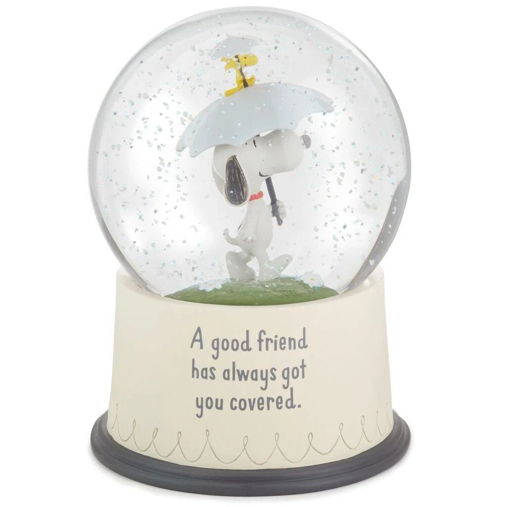 Hallmark Peanuts Snoopy And Woodstock Good Friends Snow Globe New 3 Hallmark Peanuts Snoopy And Woodstock Good Friends Snow Globe New