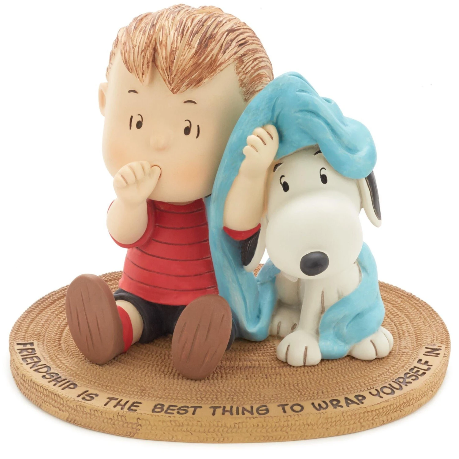 Hallmark Peanuts® Linus And Snoopy Wrapped In Friendship Mini Figurine, 3.88" 3 Hallmark Peanuts® Linus And Snoopy Wrapped In Friendship Mini Figurine, 3.88"
