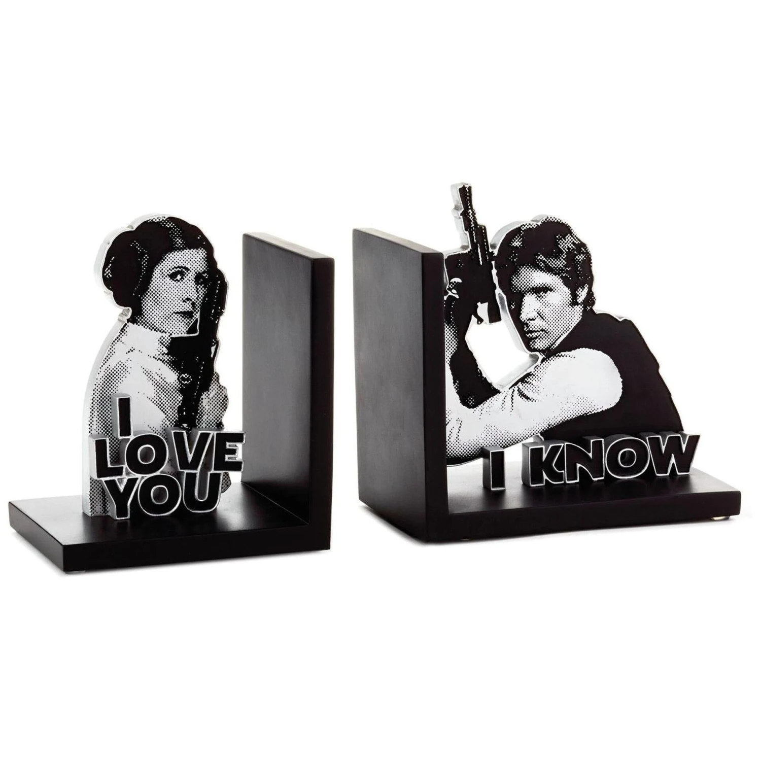 Hallmark Star Wars Han Solo And Princess Leia Bookends, Set Of 2 Desk Accessories Sci-Fi 3 Hallmark Star Wars Han Solo And Princess Leia Bookends, Set Of 2 Desk Accessories Sci-Fi
