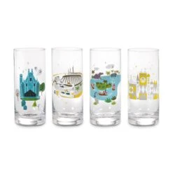 Hallmark Walt Disney World 50th Anniversary Park Attractions Glasses, Set Of 4